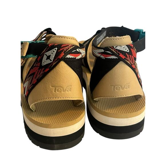 New TEVA Ceres Platform Sandals •Women 9• Fiery Red Double Diamond $145 - Picture 5 of 10